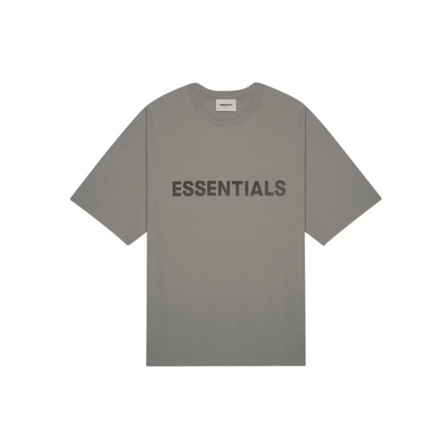 Fear of God Essentials Boxy T-Shirt Applique Logo Gray Flannel