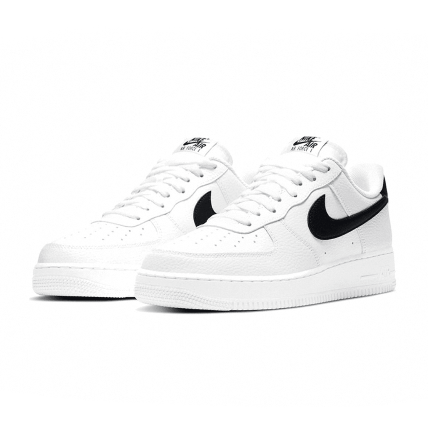 Nike Air Force 1 Low '07 White Black Pebbled Leather - SNEAKERS OF WISDOM