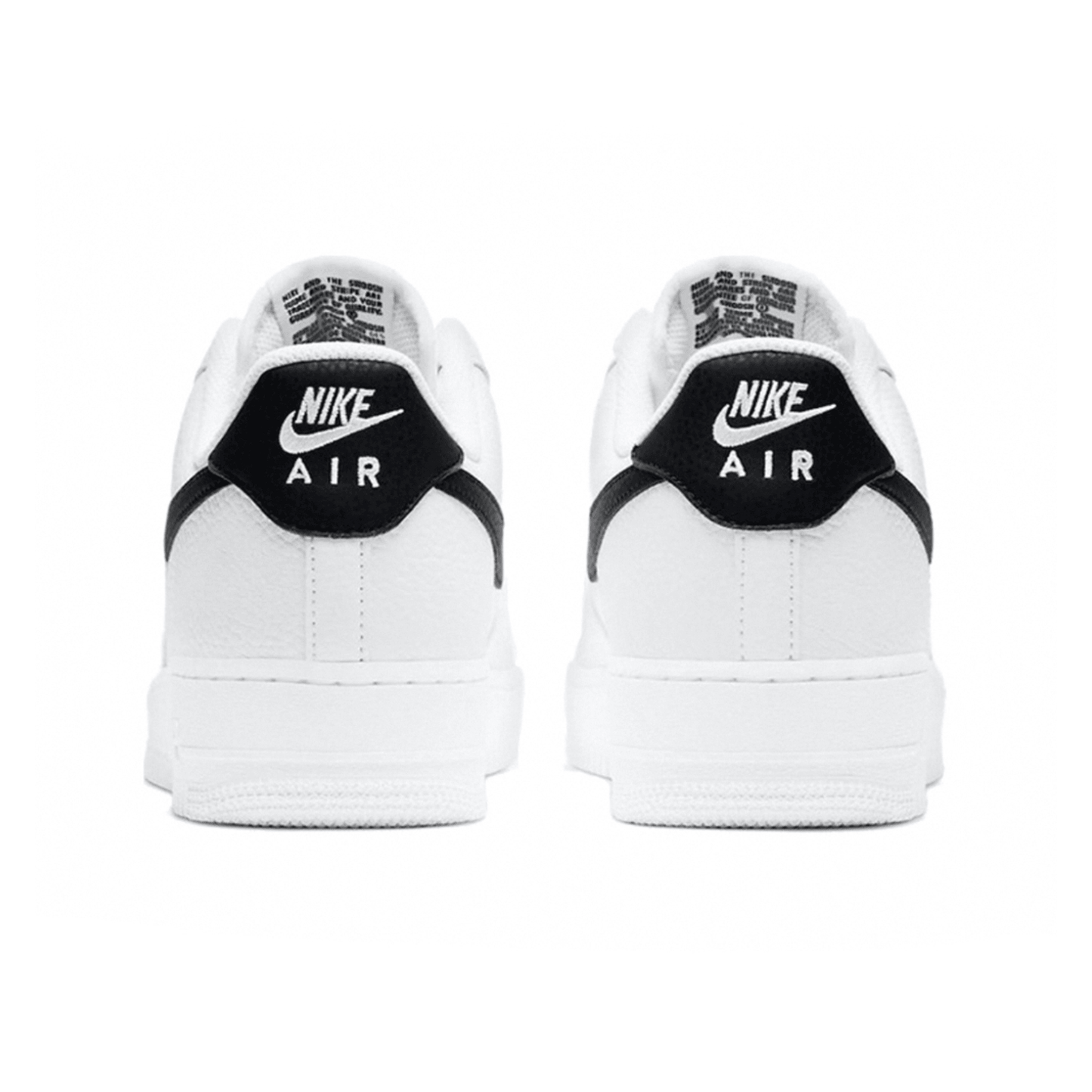 Nike Air Force 1 Low '07 White Black Pebbled Leather - SNEAKERS OF WISDOM