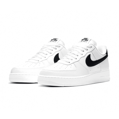 Nike Air Force 1 Low '07 White Black Pebbled Leather - SNEAKERS OF WISDOM