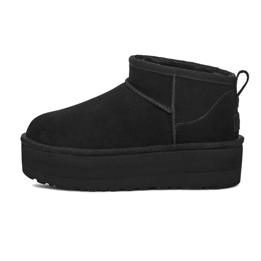 UGG Classic Ultra Mini Platform Boot Black - SNEAKERS OF WISDOM