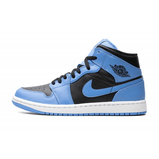 Air Jordan 1 Mid University Blue Black - SNEAKERS OF WISDOM