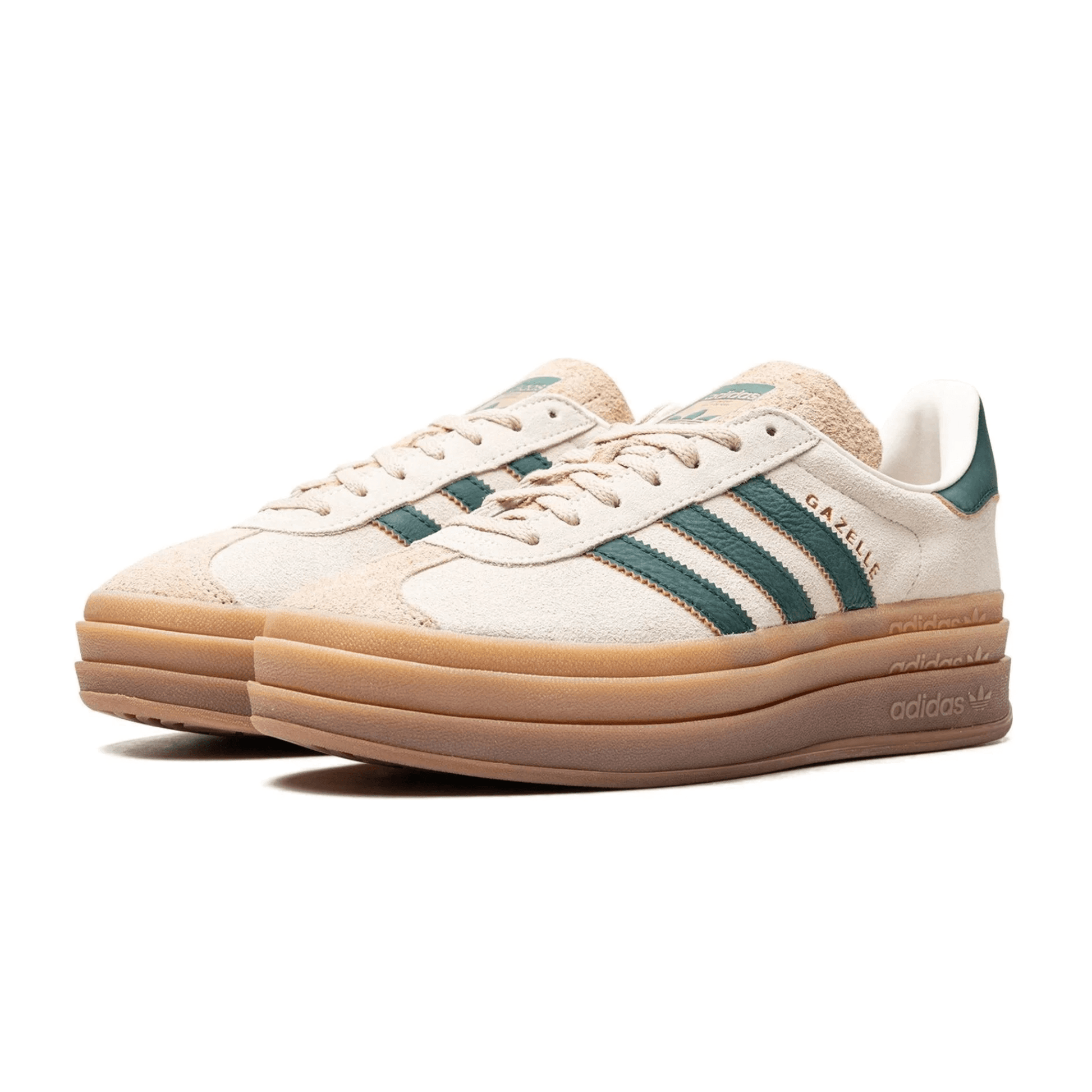 adidas Gazelle Bold Magic Beige Collegiate Green W - SNEAKERS OF WISDOM